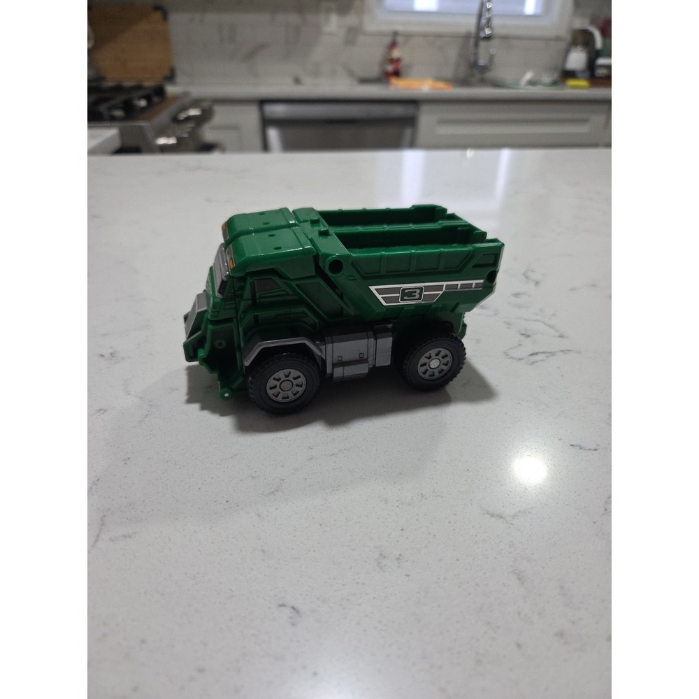 1997 Power Rangers Turbo Thunder Loader Zord Green Dump Truck Rescue Megazord #3